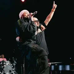 A moment of brotherhood on stage with Bohemia paaji in Toronto. Years have passed, but the bond is stronger than ever. This is more than just music.