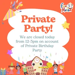 Another example of a private party announcement. To book your own exclusive event, please get in touch.