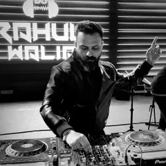 A black and white shot of me in the zone, dropping beats and raising the energy. This is my focus during a live performance.