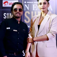 On the red carpet with actress Ragini Dwivedi at the SIIMA nomination show. Part of my service is managing celebrity appearances and ensuring seamless media coordination for maximum event impact.