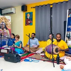 The energy of a live Bhakti Immersion kirtan at our studio. We gather to sing, chant, and connect through the power of sound and devotion.