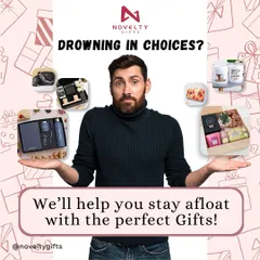 Drowning in choices? I'll help you stay afloat with the perfect gifts. Let me guide you to the perfect corporate present, making your experience seamless.