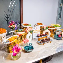 A beautiful grazing table is a feast for all senses. This stunning spread features a wide variety of my gourmet appetizers, snacks, and desserts, artfully arranged to impress your guests.
