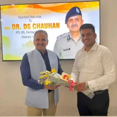 Hosting Dr. D.S. Chauhan, former DGP of Uttar Pradesh, at my office. We discussed his extensive experience in policing sensitive areas and his work on deradicalization strategies.