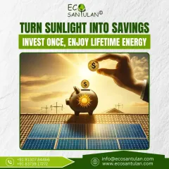 Investing in solar is like putting money in the bank. With a one-time installation, you secure a lifetime of energy, drastically reducing your monthly expenses and protecting yourself from rising electricity costs.
