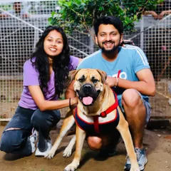 This happy couple and their handsome pup were all smiles at our anniversary celebration. Moments like these remind us of the wonderful community we've built.