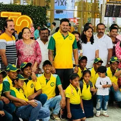 Our U-16 team with their parents and coaches at the airport, ready to depart for their Sri Lanka tour. We value the support of our players' families.