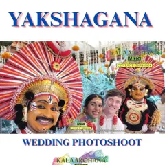Beyond entries, we also arrange for Yakshagana artists to be part of wedding photoshoots. This allows couples to capture unique memories and add a touch of traditional artistry to their wedding album.