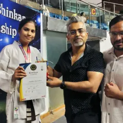 Another one of our karate champions being recognized for her outstanding performance. We believe in celebrating every achievement, as it builds the confidence needed to succeed both in and out of the dojo.