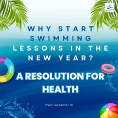 A post encouraging people to start swimming lessons as a healthy New Year's resolution.