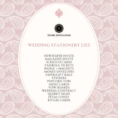 My creativity goes beyond standard stationery. I also design unique items like newspaper invites, scratch cards, quirky signs, and even custom wedding contracts to make your celebration fun and personal.