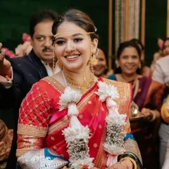 Our beautiful Maharashtrian bride, Shrawani. We created a timeless traditional look that highlighted her natural beauty and elegance for her Phera ceremony.