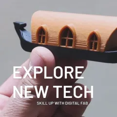 Go from digital design to physical object in hours. This 3D printed model of a Kettuvallam houseboat shows how you can use our digital fabrication lab to create detailed prototypes, custom parts, or unique art pieces.