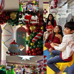 Our Christmas celebration was a winter wonderland. The space was filled with festive decorations, a magic show, and a special visit from Santa Claus himself.