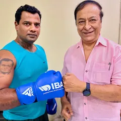 Another picture with Capt. Das, a fatherly figure in my life. The relationships and support system behind a boxer are just as important as the training itself. I am always thankful for his guidance.