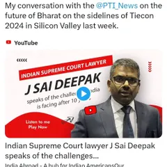 An interview with PTI News during my visit to Silicon Valley for Tiecon 2024. I discussed the future of Bharat and the challenges our civilization faces, bringing a decolonial perspective to an international audience of innovators and leaders.