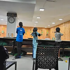 Young shooters practicing at our range. We ensure a safe and encouraging environment for kids to learn the fundamentals of .177 calibre rifle and pistol shooting.