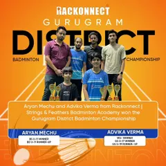 More champions from the Gurgaon District Championship. We congratulate our academy players Aryan and Advika for their wins and runner up positions across multiple categories.