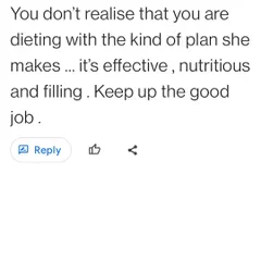 "You don't realise that you are dieting" is one of the best compliments I can receive. My plans are designed to be nutritious, filling, and effective, making healthy eating feel natural.