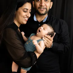 Even a sleepy yawn is a moment to cherish. I love capturing these real, unposed moments that show the sweet personality of your little one right from the start.