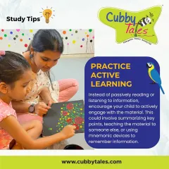 I champion active learning over passive listening. We encourage children to engage with material by summarizing it, teaching it to others, or using creative ways to remember information, making learning a dynamic and effective process.