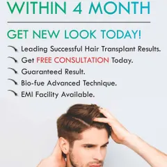 We promise a natural-looking hairline with our advanced Bio-FUE technique. We offer free consultations, guaranteed results, and even have EMI facilities available to make your transformation journey easier.