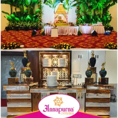 For this Hawan ceremony, we created a sacred and serene atmosphere. The food setup featured traditional elements with lush green decor, complementing the spiritual nature of the event.