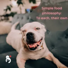 Our simple food philosophy is "to each, their own." We know every dog is an individual, so we offer meals with grains, without grains, or with only meat, ensuring there's an option that's perfect for your pooch.