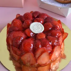 How many strawberries is too many? Our Strawberry Overload cake answers that question. It's absolutely covered in fresh, glazed strawberries.