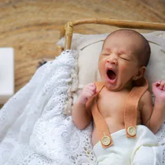 A big yawn from this sleepy little one. I love capturing these natural, unposed moments that show so much personality, even in the first few days of life.