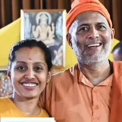 A happy moment with a student after a course completion ceremony. The joy of sharing this knowledge is immense.