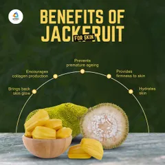 Local, seasonal fruits like Jackfruit are packed with benefits. It helps boost collagen production for glowing skin, provides firmness, and keeps your skin hydrated from the inside out.