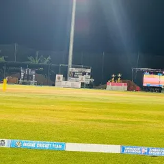 Our grounds are equipped with high-quality floodlights, making night tournaments and evening practice sessions possible. This image shows our complete setup for a professional night match, including player tents and a presentation stage.