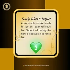 The third green flag: family values and respect. A person who respects not only their family but yours too understands that marriage is a union of two families.