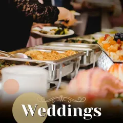 Weddings are one of our specialties. This image of a wedding buffet line signifies our commitment to providing an abundant and delicious feast for your most important day.
