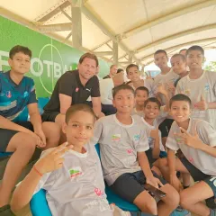 We open doors to global stages. Here, our talented players are seen with international coaches during the Bundesliga trials in Germany, an invaluable experience for any aspiring footballer.