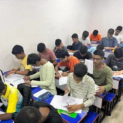 A classroom full of students during their 1st preliminary exam. We conduct regular tests to ensure our students are well-prepared and confident for their final boards.