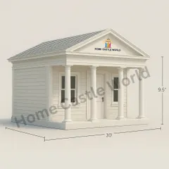 Inspired by classical architecture, this "White House" modular cottage features elegant columns and a stately design. It’s a unique, high-end option for a guesthouse, resort unit, or premium office.