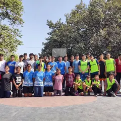 The full academy group comes together for a photo after a practice match. These games are where champions are made, preparing our players for any challenge on the court.