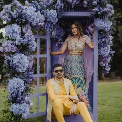 The perfect photo opportunity for the couple, our purple floral phone booth is a guaranteed highlight for any event.