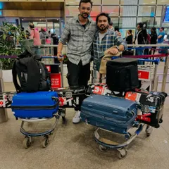At the airport with my brother Abhishek Borkar, ready to depart for our 2024 USA tour. The journey is as much a part of the experience as the destination.