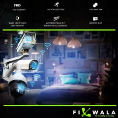 We utilize the latest in surveillance technology, including Full HD cameras with smart night vision and 360-degree motorized pan and tilt functions. This ensures every corner of your property is covered with crystal-clear footage, day or night.
