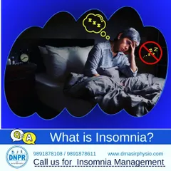 What is Insomnia? This graphic explains the common causes, which can include pain, stiffness, and stress. We can help manage the physical discomfort that often contributes to poor sleep.