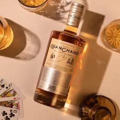 For this Gianchand single malt whiskey shoot, the goal was to create a sense of premium sophistication. I used dramatic, focused lighting and shadows with a simple setup of playing cards to evoke a relaxed, after-hours mood.