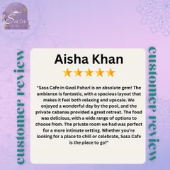Aisha Khan calls us an absolute gem, and I couldn't be happier. Thank you for appreciating the relaxing and upscale feel.