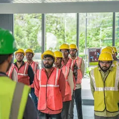A duplicate image of our crew during a safety briefing, highlighting our commitment to a culture of safety and preparedness on every project site.