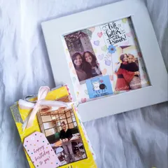 Another look at the 'Life is better with friends!' collage frame and the personalized birthday tag book I made as a set.