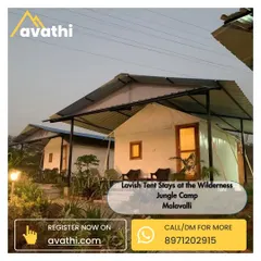 This is glamping done right. These lavish tent stays at the Wilderness Jungle Camp in Malavalli offer a comfortable and stylish way to experience the jungle, complete with proper beds and attached facilities.