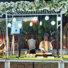 An interactive live pasta station is always a hit at corporate gatherings. My chefs prepare fresh pasta to order, allowing guests to customize their meal and enjoy a dish made right before their eyes.