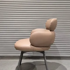 A new multipurpose chair design. The unique, three-part backrest provides both support and a very modern aesthetic.